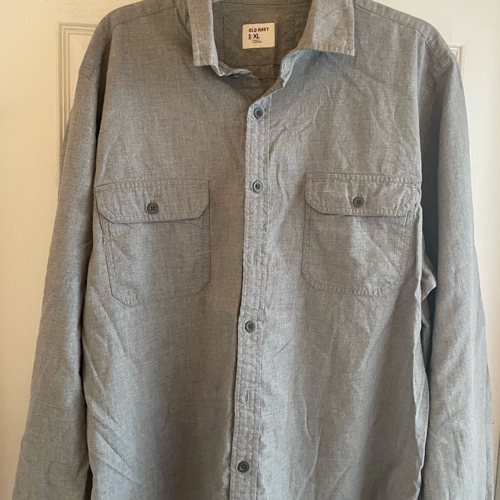 Old Navy Heather Gray Casual Shirt